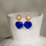 Lapis heart-shaped earrings by Carousel Jewels